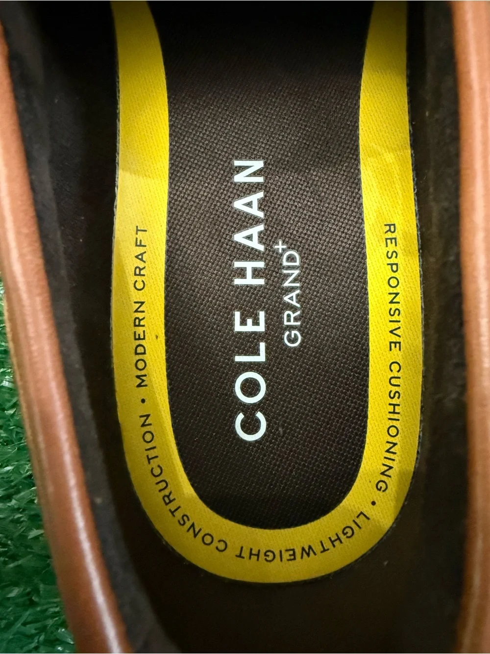 Cole Haan Men’s Grand+ Bowside Leather Boat Shoes – Size 7.5